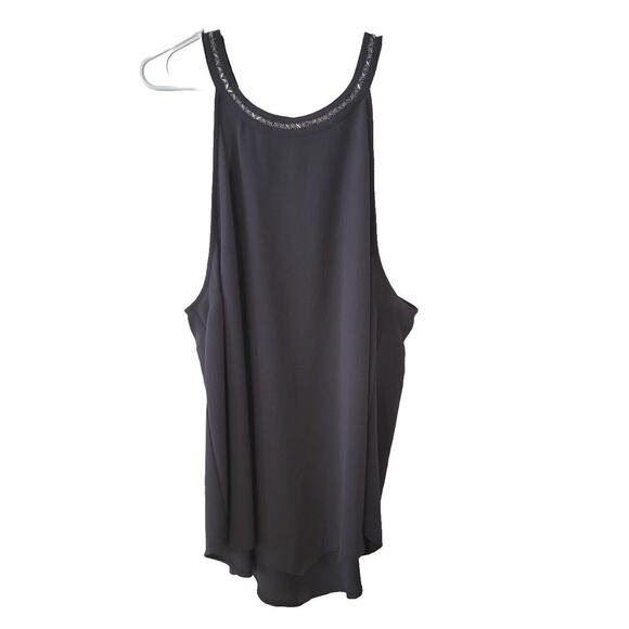 Torrid 3 Gray Beaded Neckline Tank Sleeveless Blouse Dress Formal Party - Picture 1 of 5